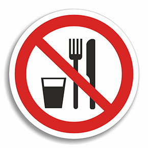 Прием пищи запрещен