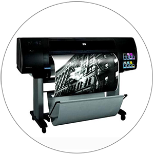 Печать на широкоформатном пигментном принтере